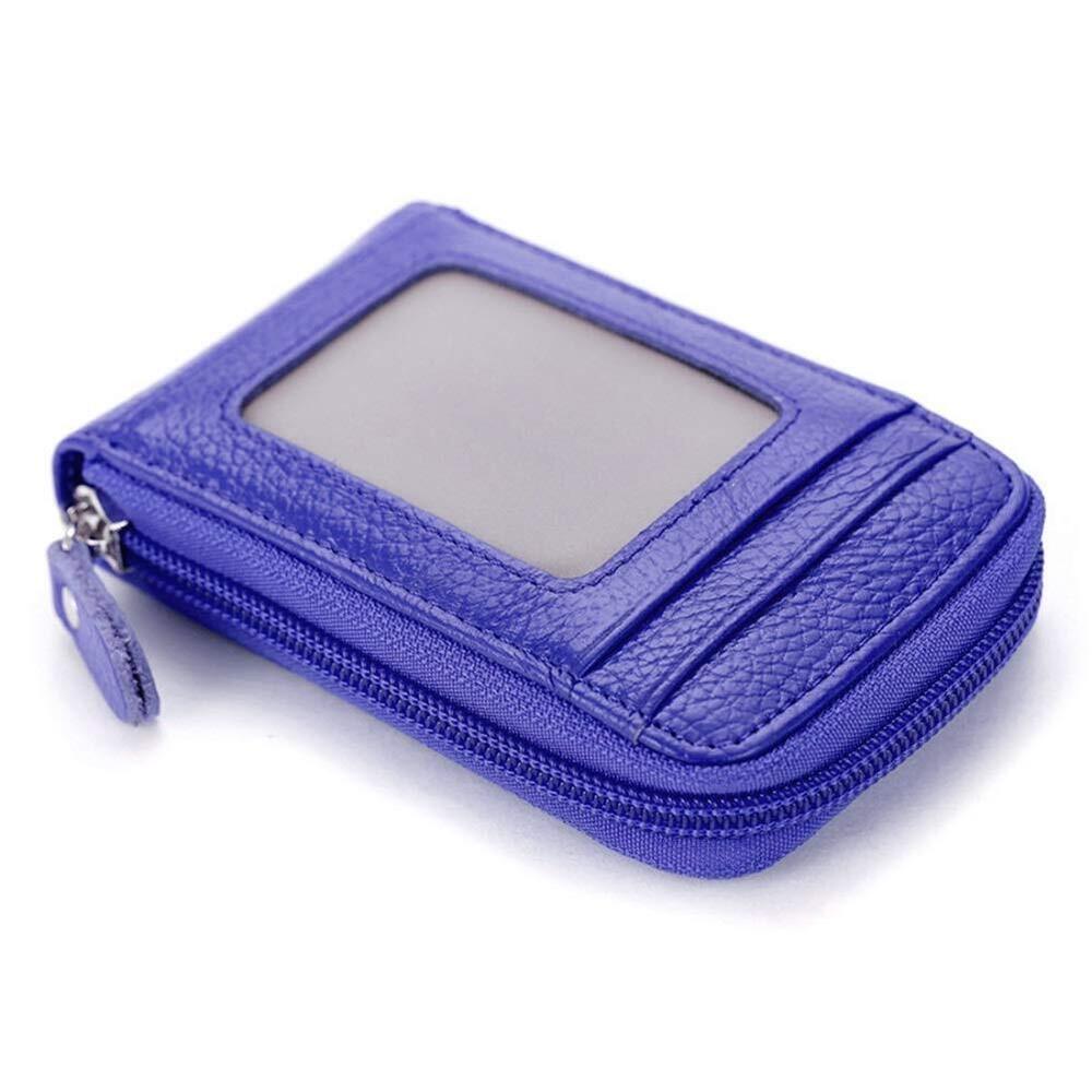 4861 Premium Leather Slim Zipper Business/Credit Card Wallet Case Holder